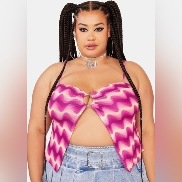 Wink Gal Bend the Rules cutout top size 2X purple - Picture 2 of 6